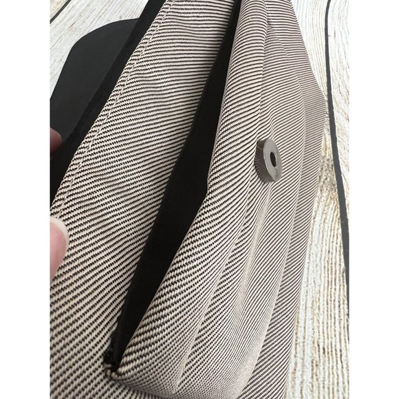 Vtg Ego Shoulder Bag Handbag Beige Baguette Canvas Minimalist Medium Size Y2K - Picture 9 of 10